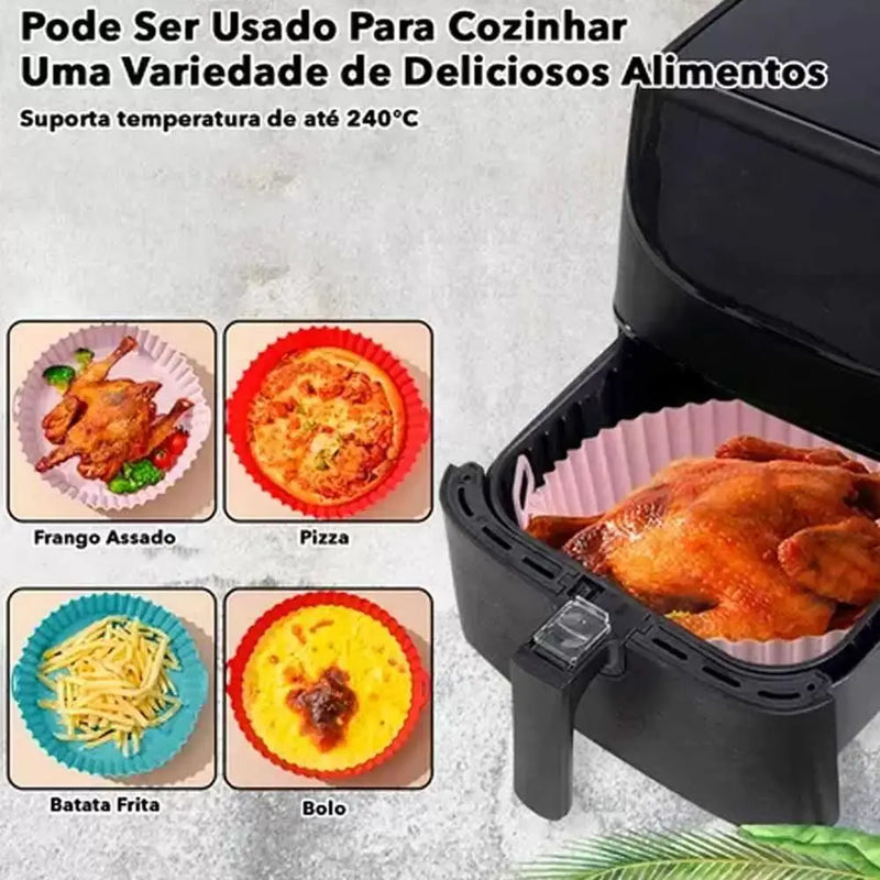 Kit 6 Capas Protetoras de Silicone para AirFryer de Medidas Diferentes